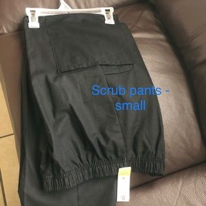Scrub pants - small- new with tags ~ black